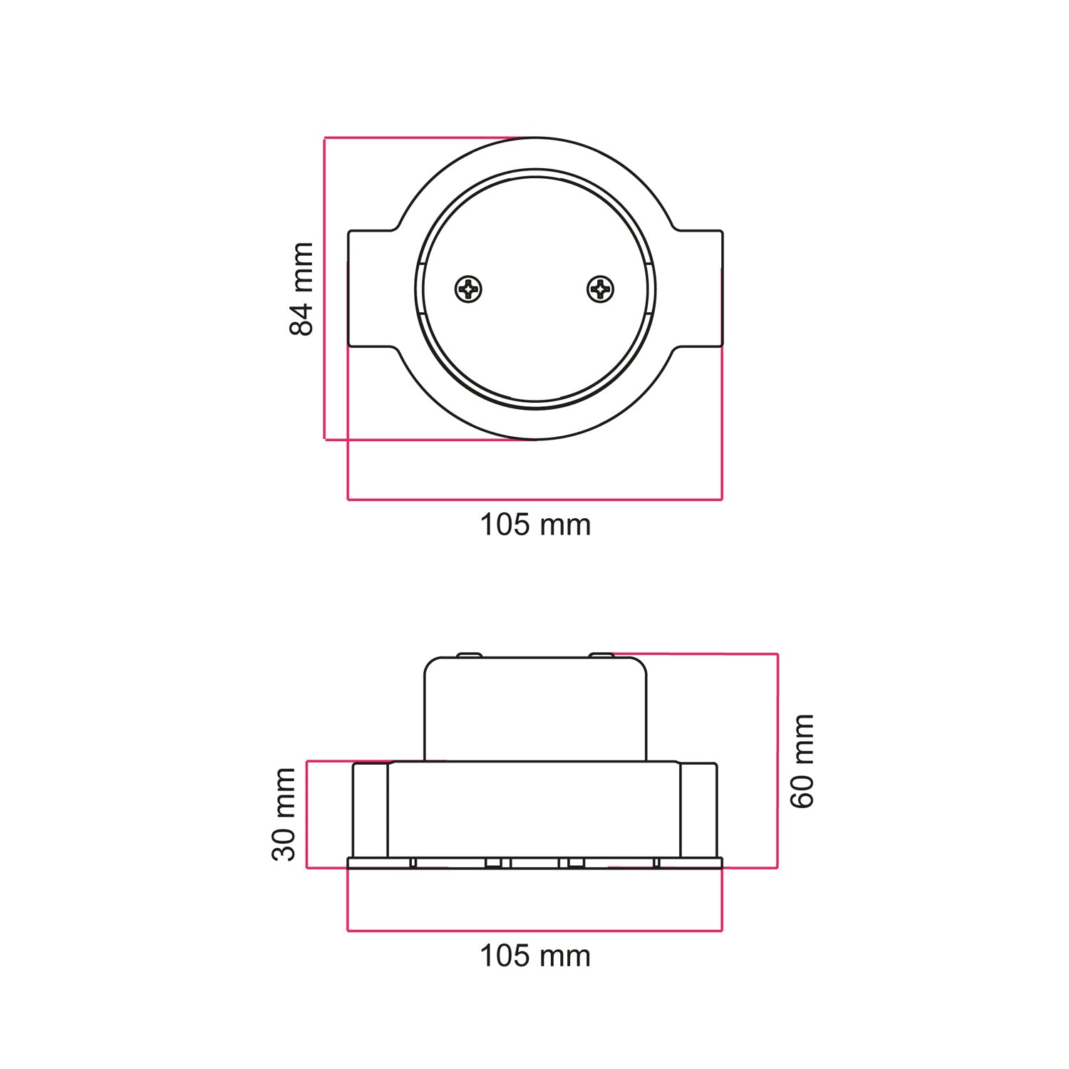 Kit scatola di derivazione e base per Creative-Tubes in porcellana - Nero 2 in linea
