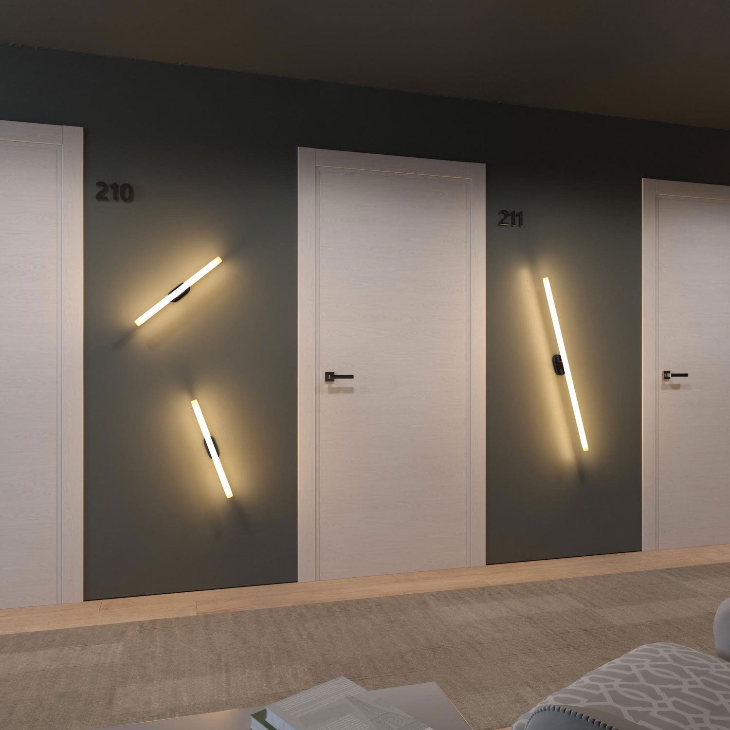 Kit rosone in legno ovale - Nero