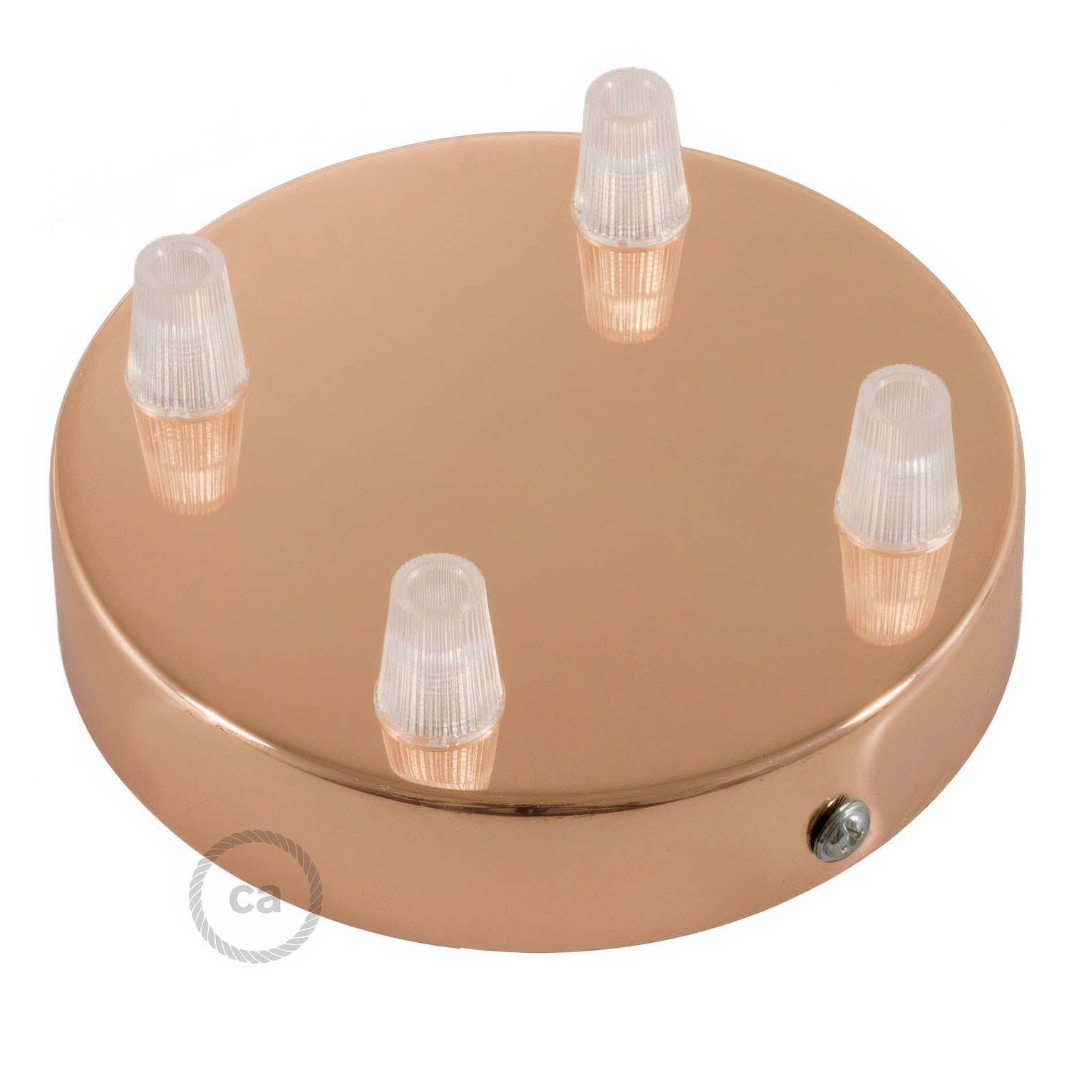 Kit rosone cilindrico in metallo a 4 fori - Rame Conico