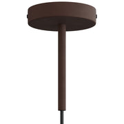 Kit rosone cilindrico in metallo con serracavo da 15 cm - Ruggine scura verniciata