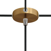 Kit Mini rosone cilindrico in metallo a 1 foro centrale e 4 fori laterali - Bronzo satinato Conico