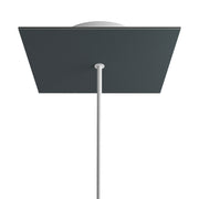 Rosone Rose-One quadrato, 200 mm con 1 foro e 4 fori laterali - Antracite Bianco