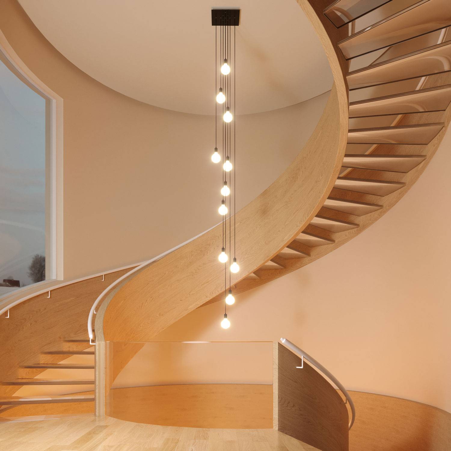 Rosone XXL Rose-One quadrato, 400 mm con 10 fori e 4 fori laterali - Verde prato Bianco