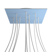 Rosone XXL Rose-One quadrato, 400 mm con 12 fori e 4 fori laterali - Blu carta da zucchero Bianco