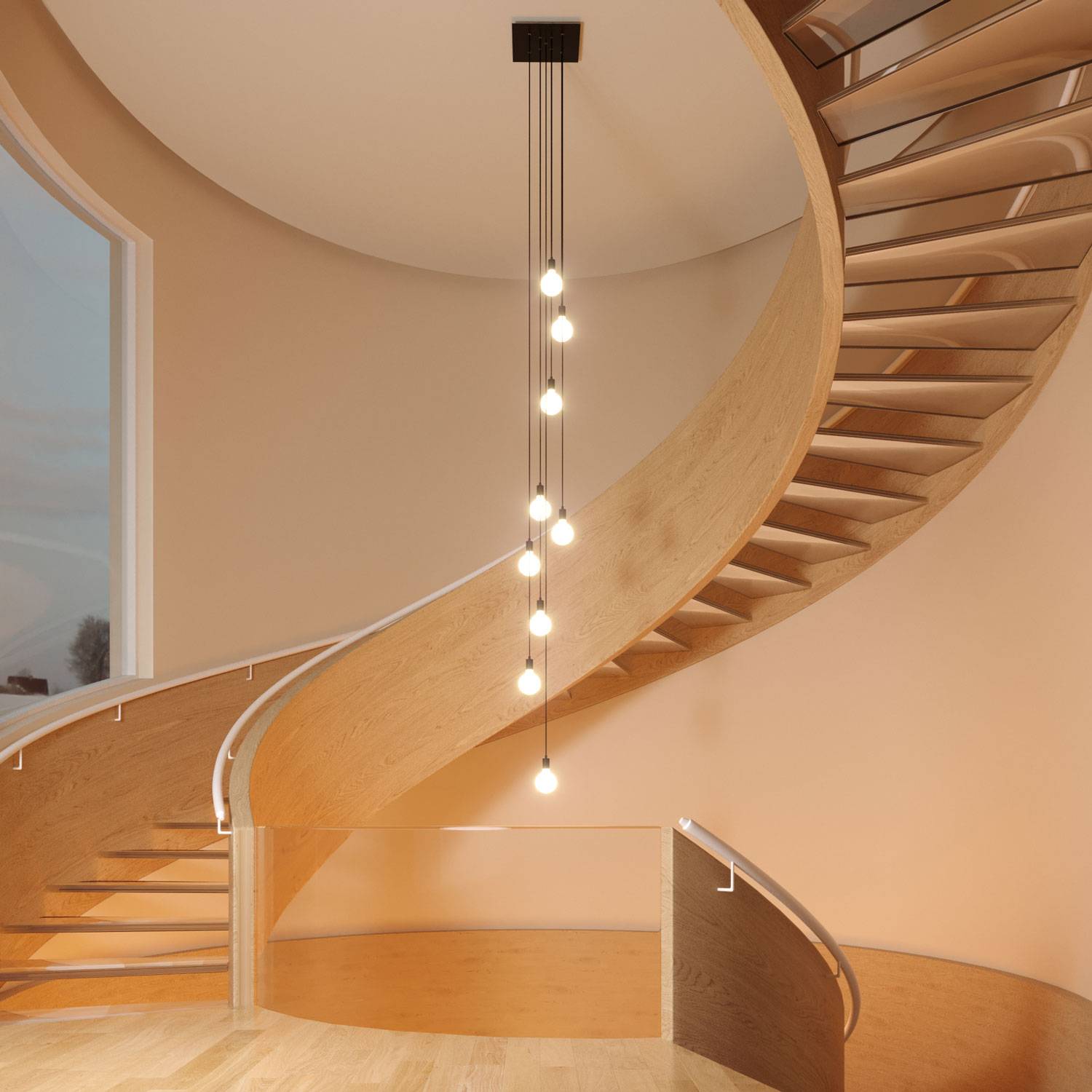 Rosone XXL Rose-One quadrato, 400 mm con 9 fori a X e 4 fori laterali - Mostarda Bianco