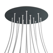 Rosone XXL Rose-One rotondo, diametro 400 mm con 14 fori e 4 fori laterali - Antracite Bianco