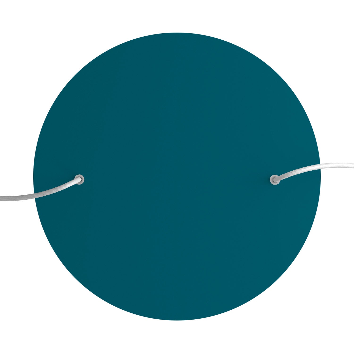 Rosone XXL Rose-One rotondo, diametro 400 mm con 2 fori e 4 fori laterali - Petrolio Bianco