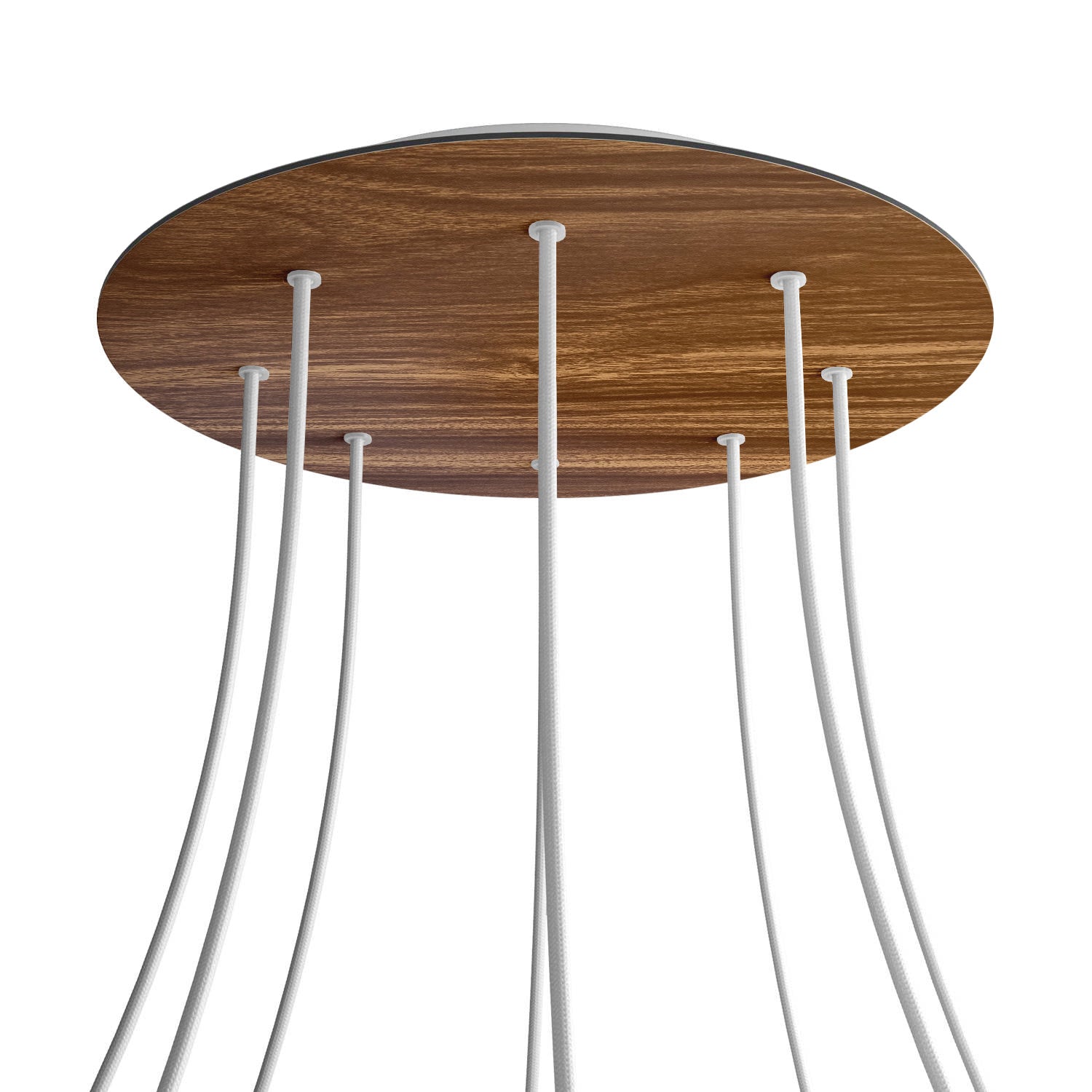 Rosone XXL Rose-One rotondo, diametro 400 mm con 8 fori e 4 fori laterali - Legno Bianco