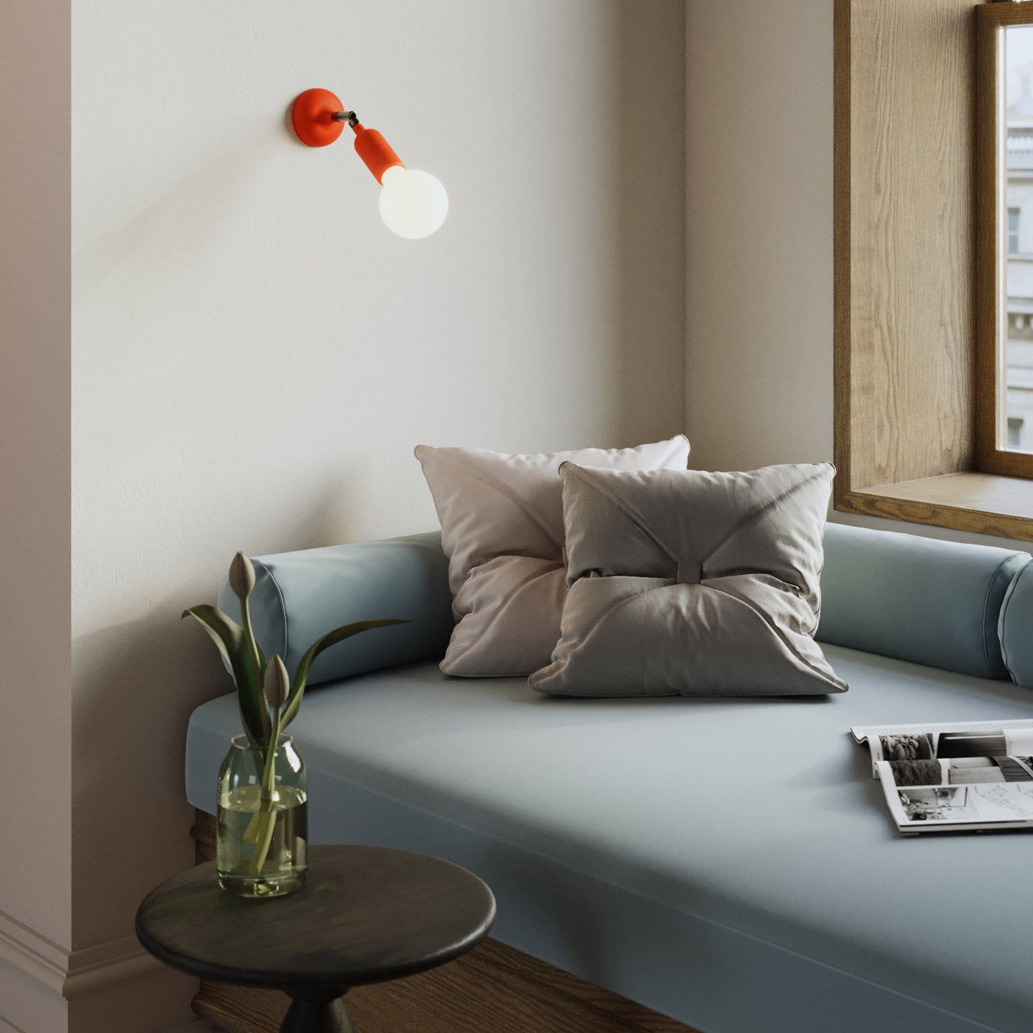 Kit rosone in silicone con foro centrale e predisposizione per foro laterale - Arancione