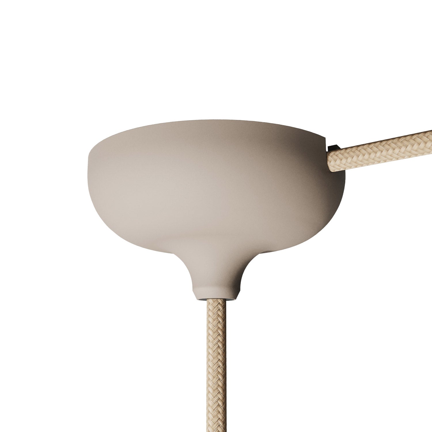 Kit rosone in silicone con foro centrale e predisposizione per foro laterale - Desert Brown