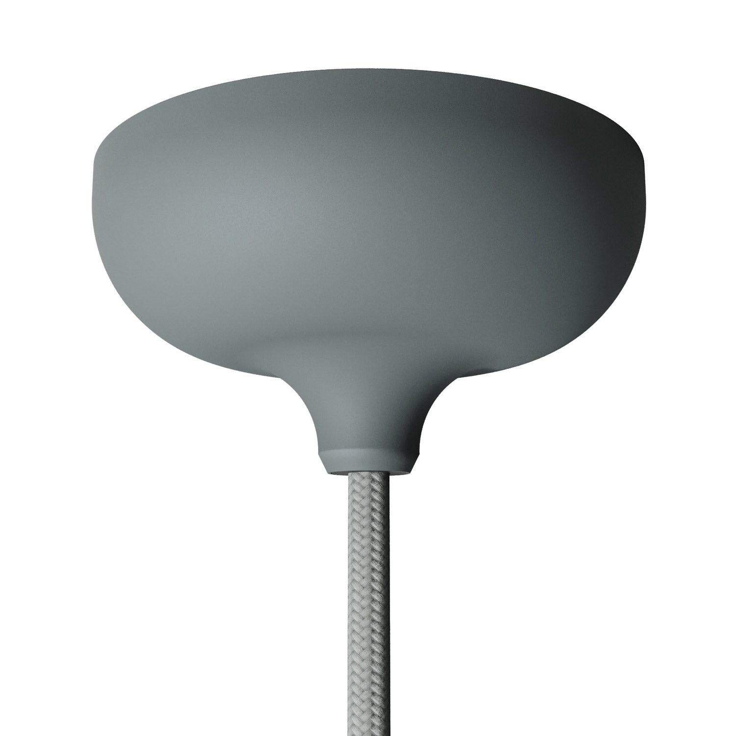 Kit rosone in silicone con foro centrale e predisposizione per foro laterale - Grigio