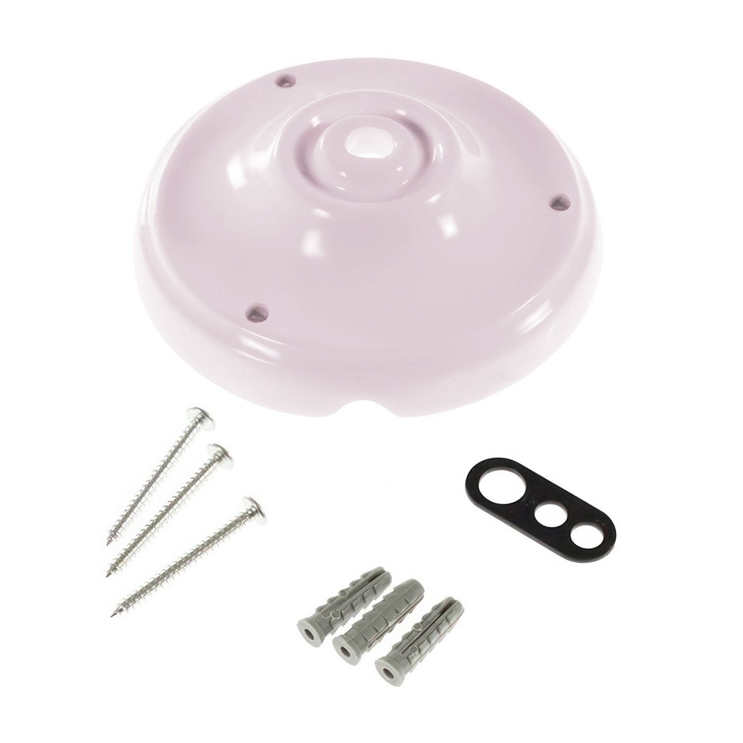 Kit rosone in porcellana - Rosa antico