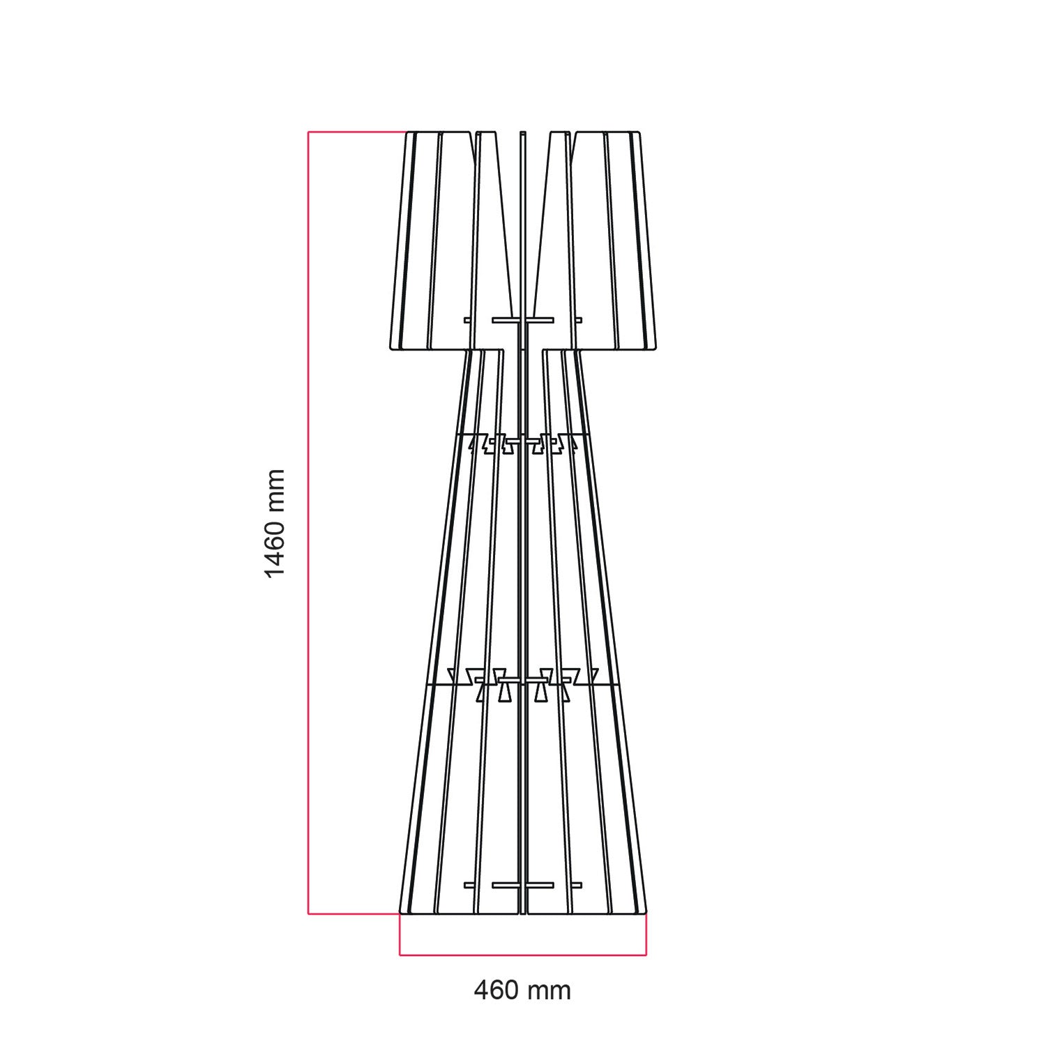 Struttura per lampada da terra SHHINE in materiale fonoassorbente - Bianco melange
