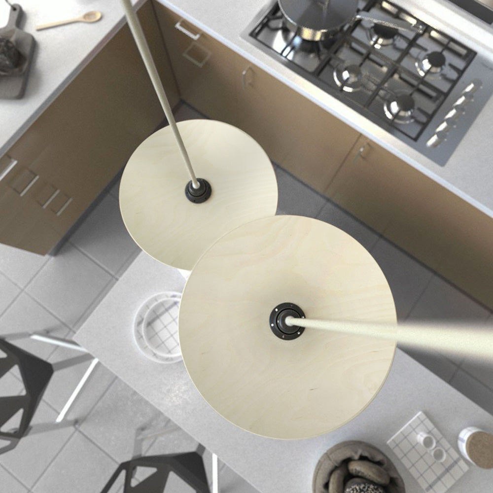 UFO paralume in legno naturale - Neutro