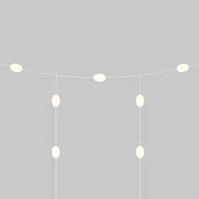 Catena luminosa reticolare 7 punti luce da esterno IP67 Bianco sabbia con spina UK - Marina GRID