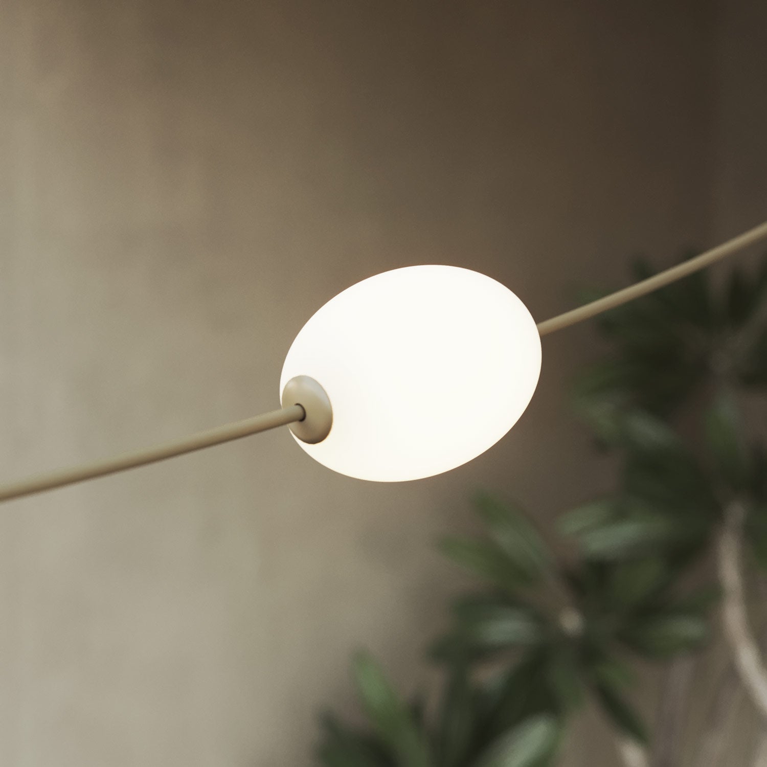 Catena luminosa reticolare 7 punti luce da esterno IP67 Verde oliva con spina UK - Marina GRID