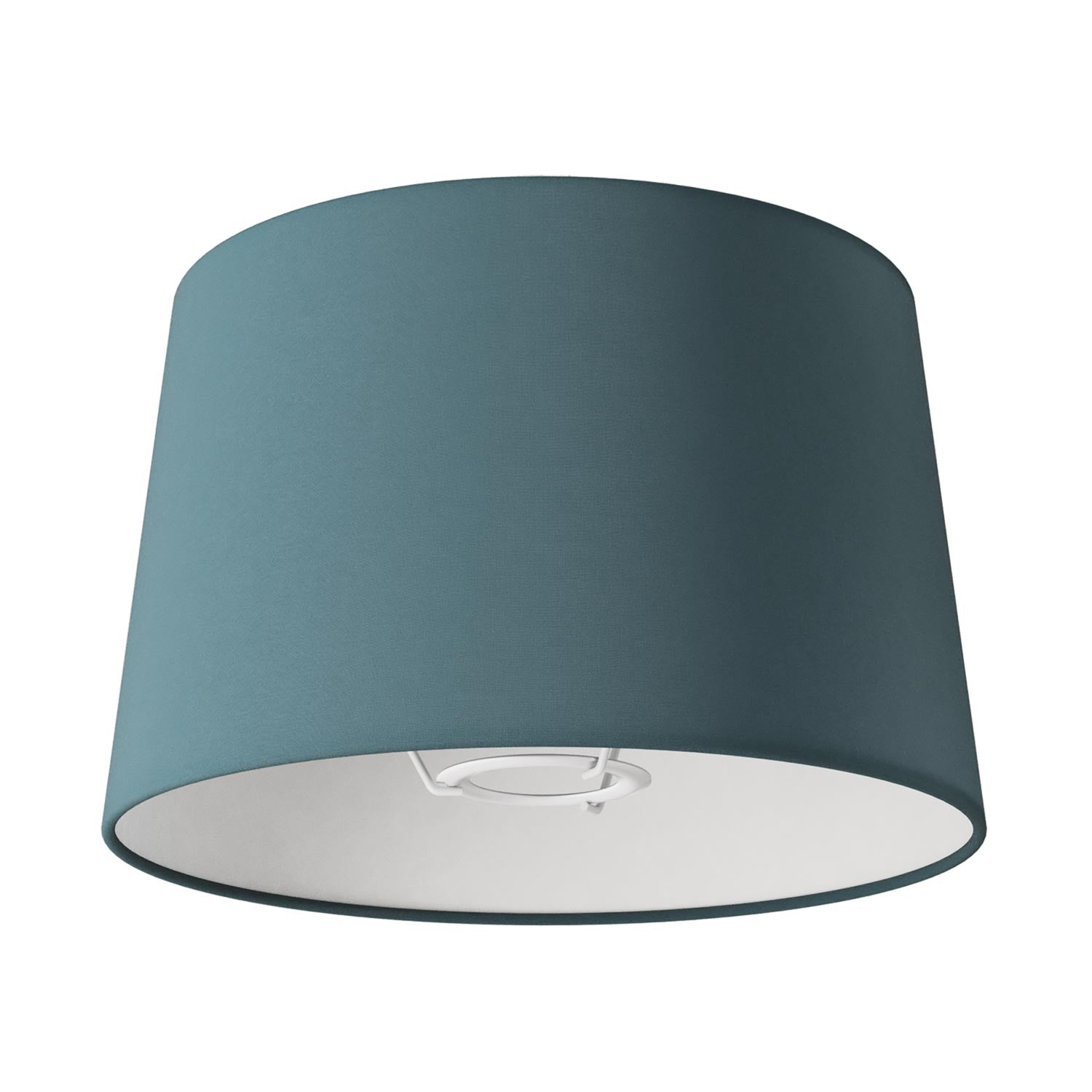 Paralume Athena con attacco E27 per lampada da tavolo - Made in Italy - Teletta azzurro severo