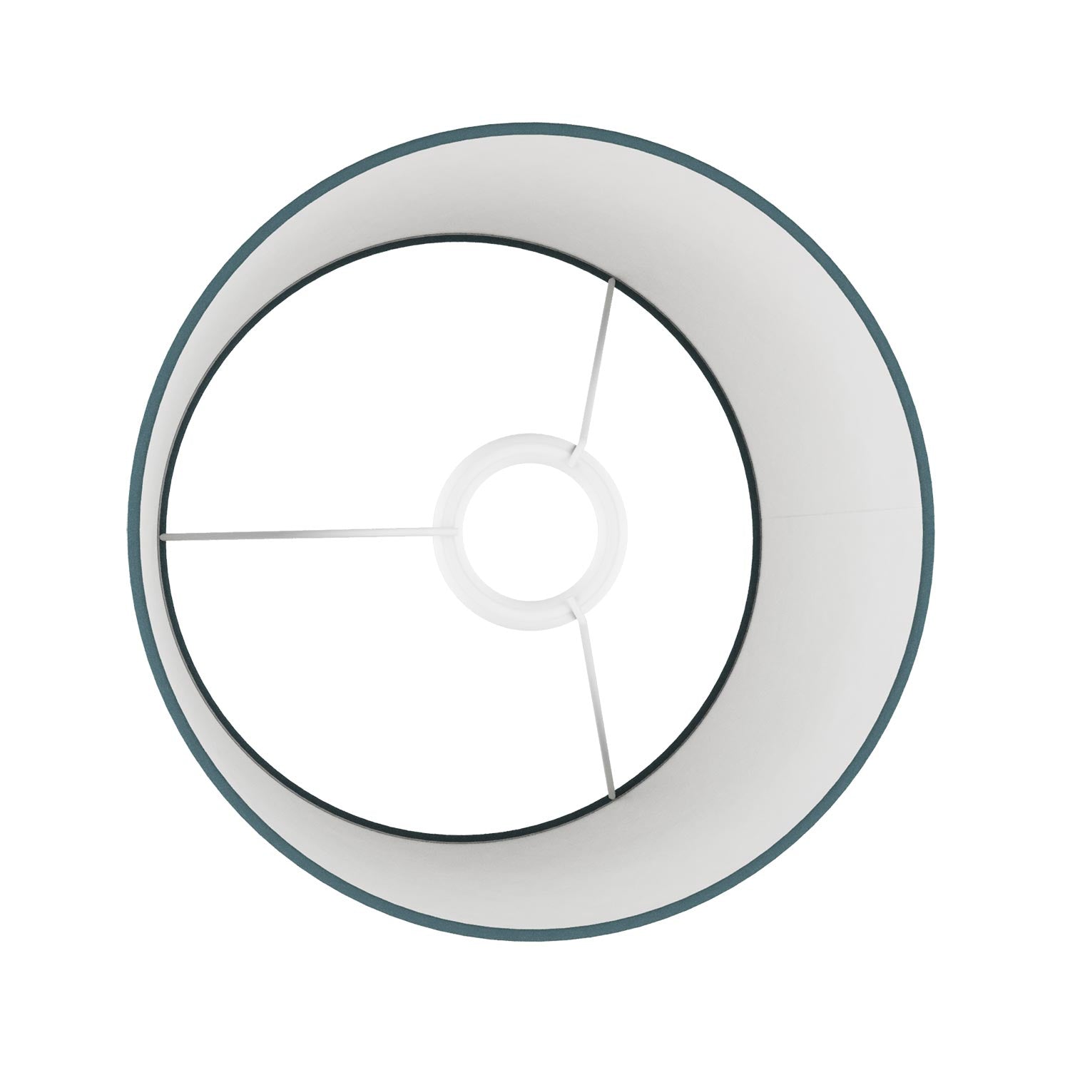 Paralume Athena con attacco E27 per lampada da tavolo - Made in Italy - Teletta azzurro severo