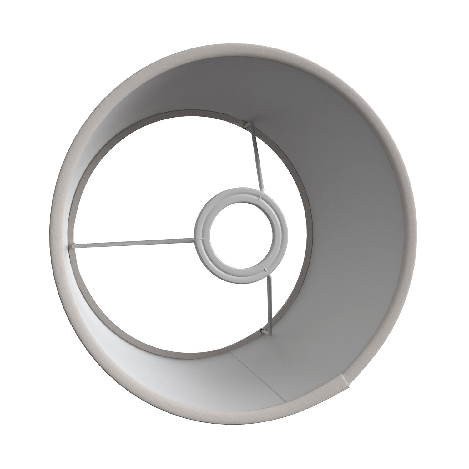 Paralume Athena con attacco E27 per lampada da tavolo - Made in Italy - Lino bianco lucido