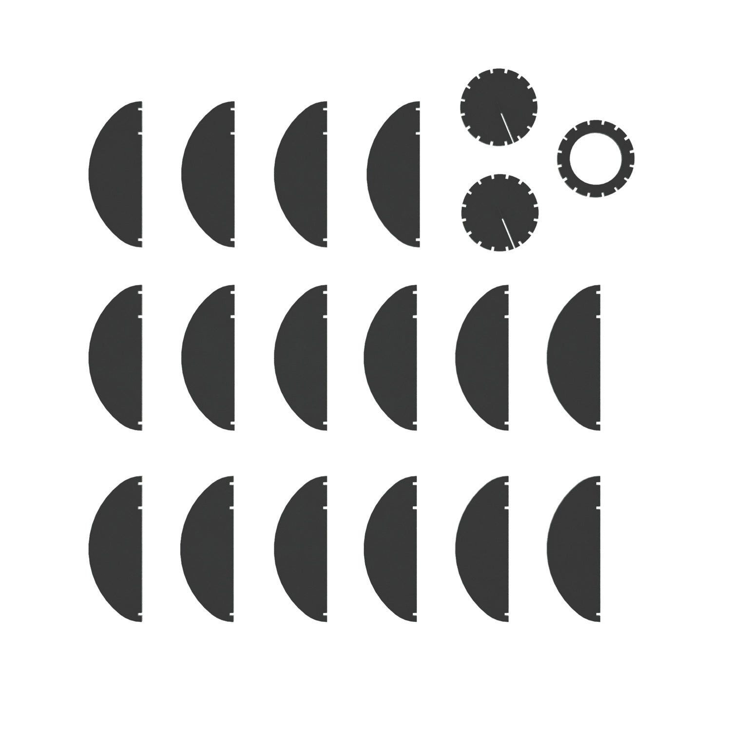 Paralume ellittico LAMPSHHADE in materiale fonoassorbente - Nero melange