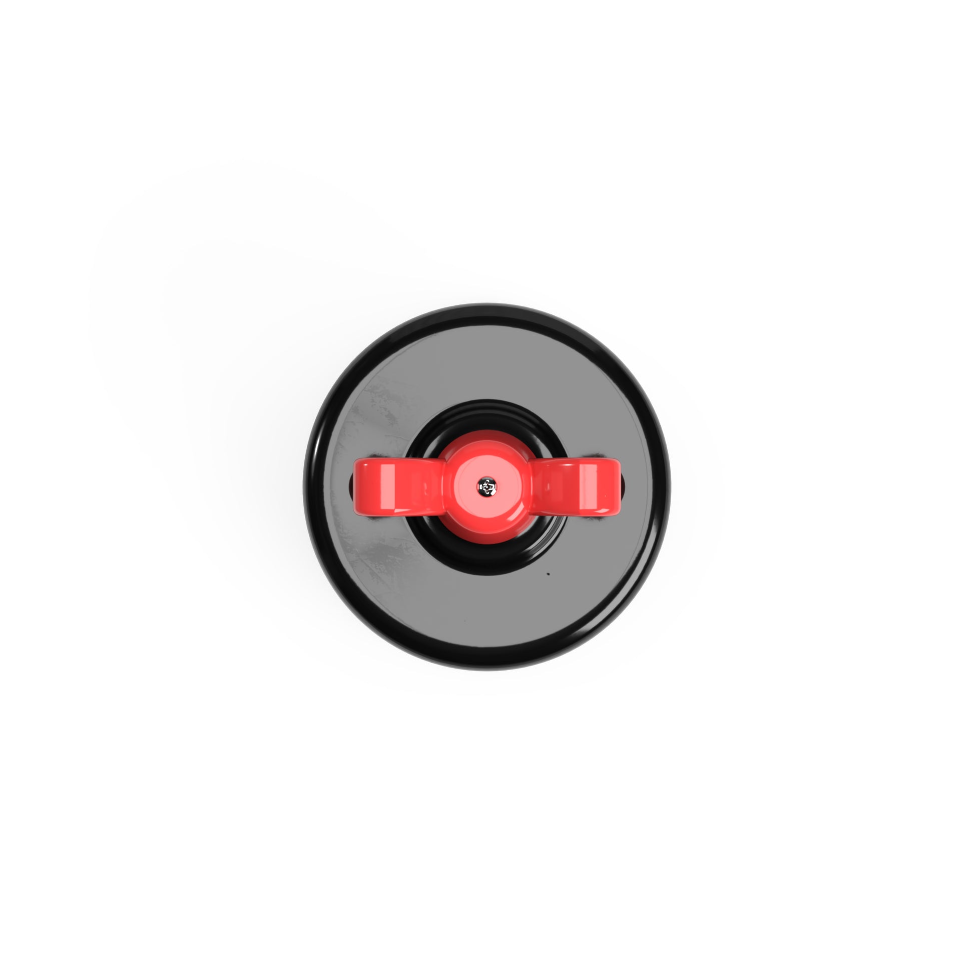 Interruttore/Deviatore in porcellana nero con dado a farfalla Rosso