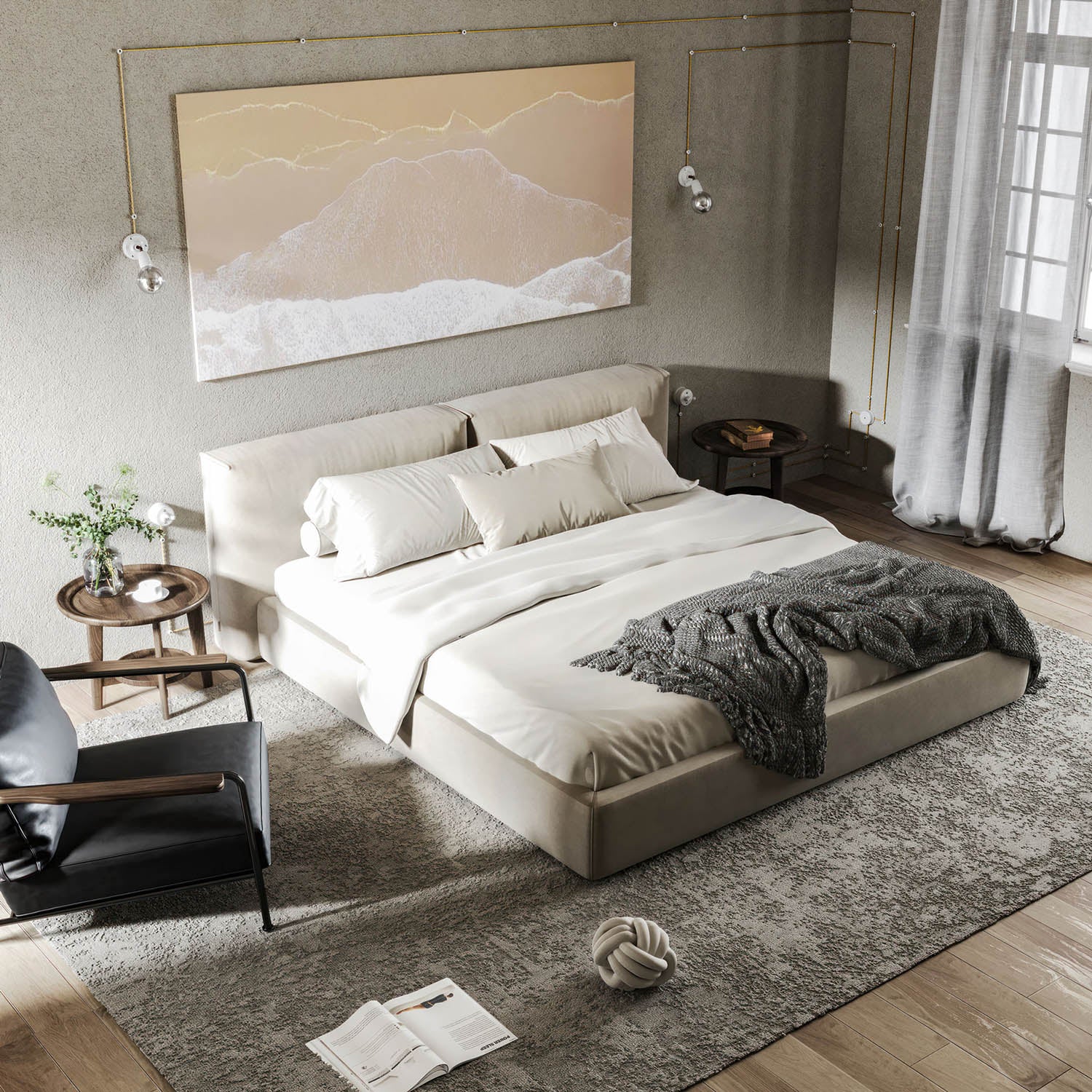 Interruttore/Deviatore in porcellana nero con dado a farfalla Bianco