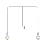 T-Snake Modulair Lampada da esterno IP65 a 2 luci con rosone - Blu carta da zucchero