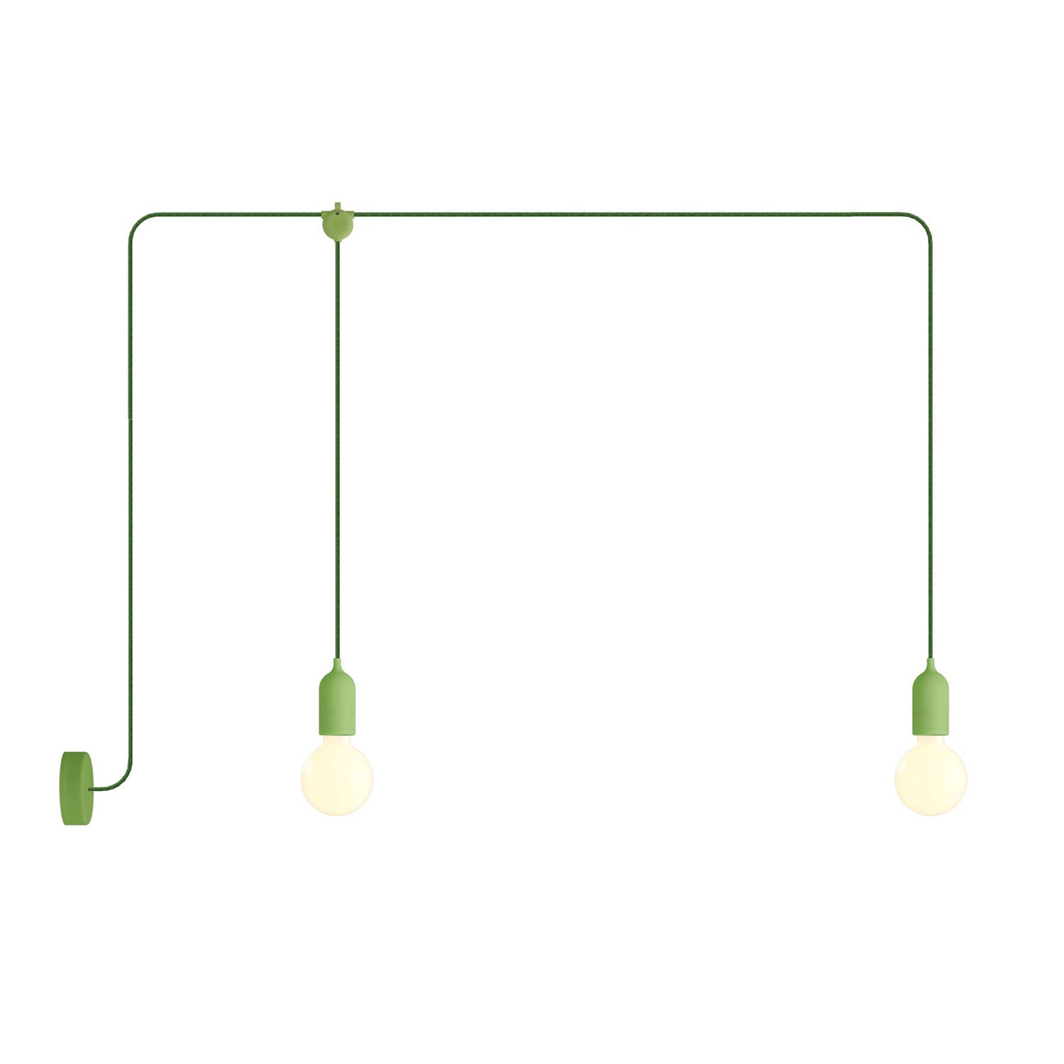 F-Snake Modulair Lampada da esterno IP65 a 2 luci con rosone - Verde prato