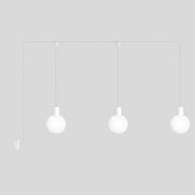 Lampada da esterno Modulair IP65 a 3 cadute con paralumi infrangibili Unbreak-a-Ball - Bianco