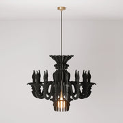 Lampada a sospensione con paralume classico SHHANDELIER in materiale fonoassorbente - Nero melange