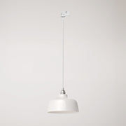 Lampada a sospensione con paralume Coppa e adattatore per binario - Bianco lucido