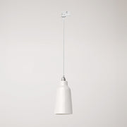 Lampada a sospensione con paralume Bottiglia e adattatore binari - Bianco lucido