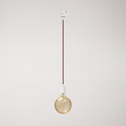 Lampada a sospensione vintage per binari con finiture in porcellana - Bianco