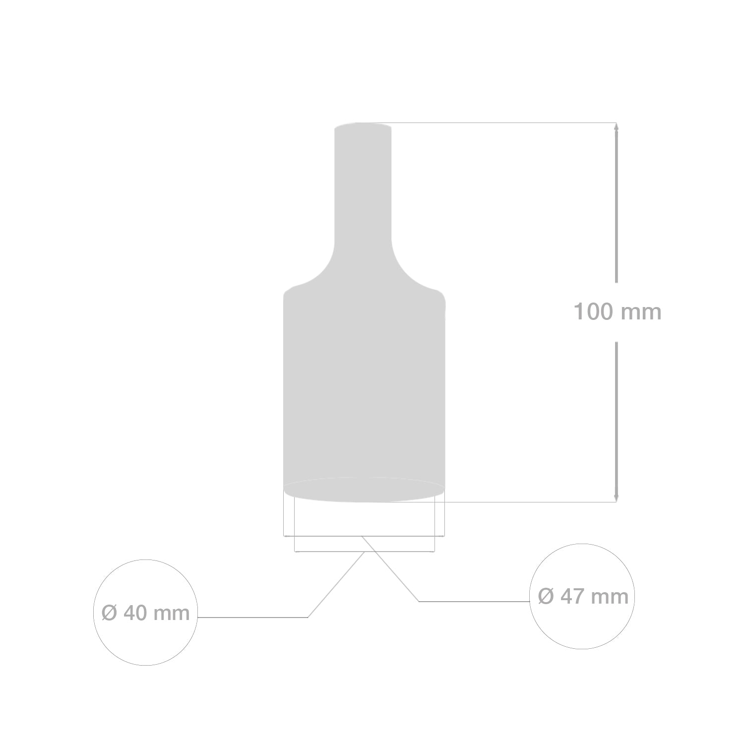 Kit portalampada E27 in silicone - Verde
