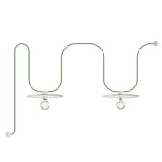 Catenaria Modulair da esterno IP65 portatile con 2 paralumi e spina UK - Bianco