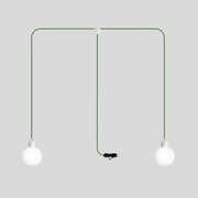 Lampada plug-in da esterno Modulair IP65 a 2 cadute con paralumi infrangibili Unbreak-a-Ball e cavo SX08