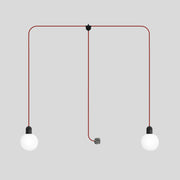 Lampada da esterno Modulair IP65 a 2 cadute con spina UK, paralumi infrangibili Unbreak-a-Ball e cavo SM09