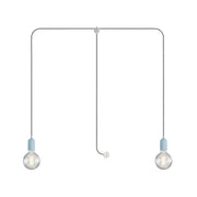 T-Snake Modulair Lampada da esterno IP65 portatile a 2 luci con spina UK - Blu carta da zucchero