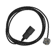 Snake Twisted - Lampada plug-in con cavo trecciato in tessuto TC04 e spina UK