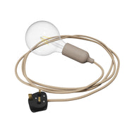 Snake Lampada in silicone con interruttore e spina UK - Desert Brown