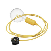 Snake Lampada in silicone con interruttore e spina UK - Giallo