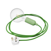 Snake Lampada in silicone con interruttore e spina UK - Verde prato