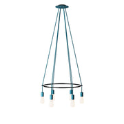 Lampadario Cage a 6 cadute Edison ST64 - Petrolio