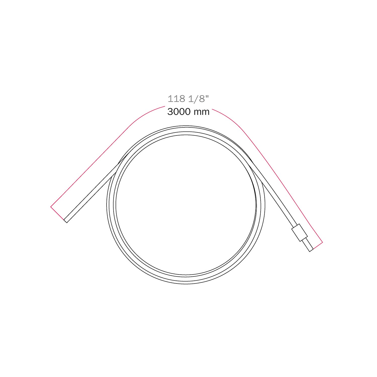 Cavo tirante in acciaio da 3 metri con sfera di blocco per sospensioni - Ø 1,5 mm (Carico 25kg)
