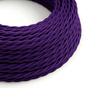 Cavo tessile colorato trecciato Viola Imperiale - L'Originale Creative Cables, per decorazioni luminose uniche - TM14
