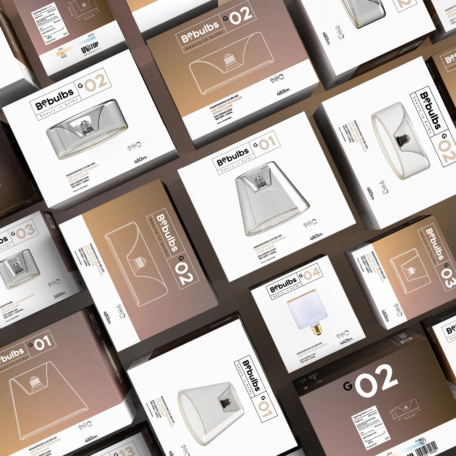 LED Clear Light Bulb Ghost Line CRI 90 G125 4W 300Lm E26 2200K Dimmable - G05