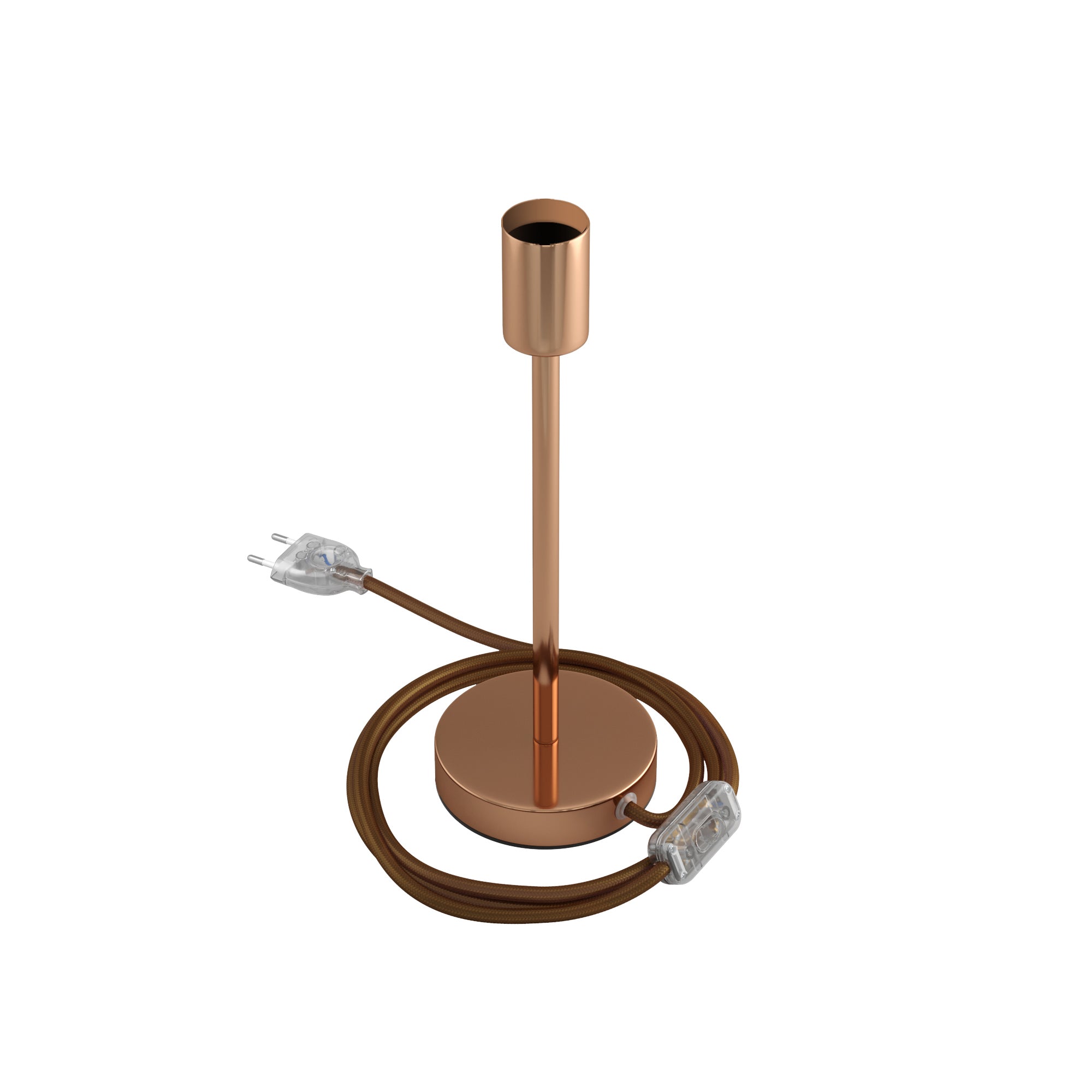 Alzaluce - Lampada da tavolo in metallo - Rame 25 cm