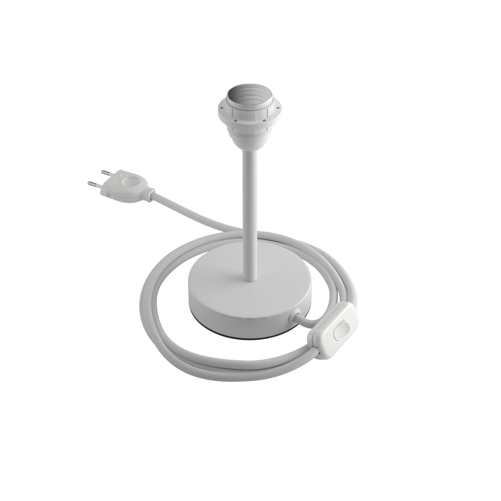 Alzaluce per paralume - Lampada da tavolo in metallo - Bianco opaco 15 cm