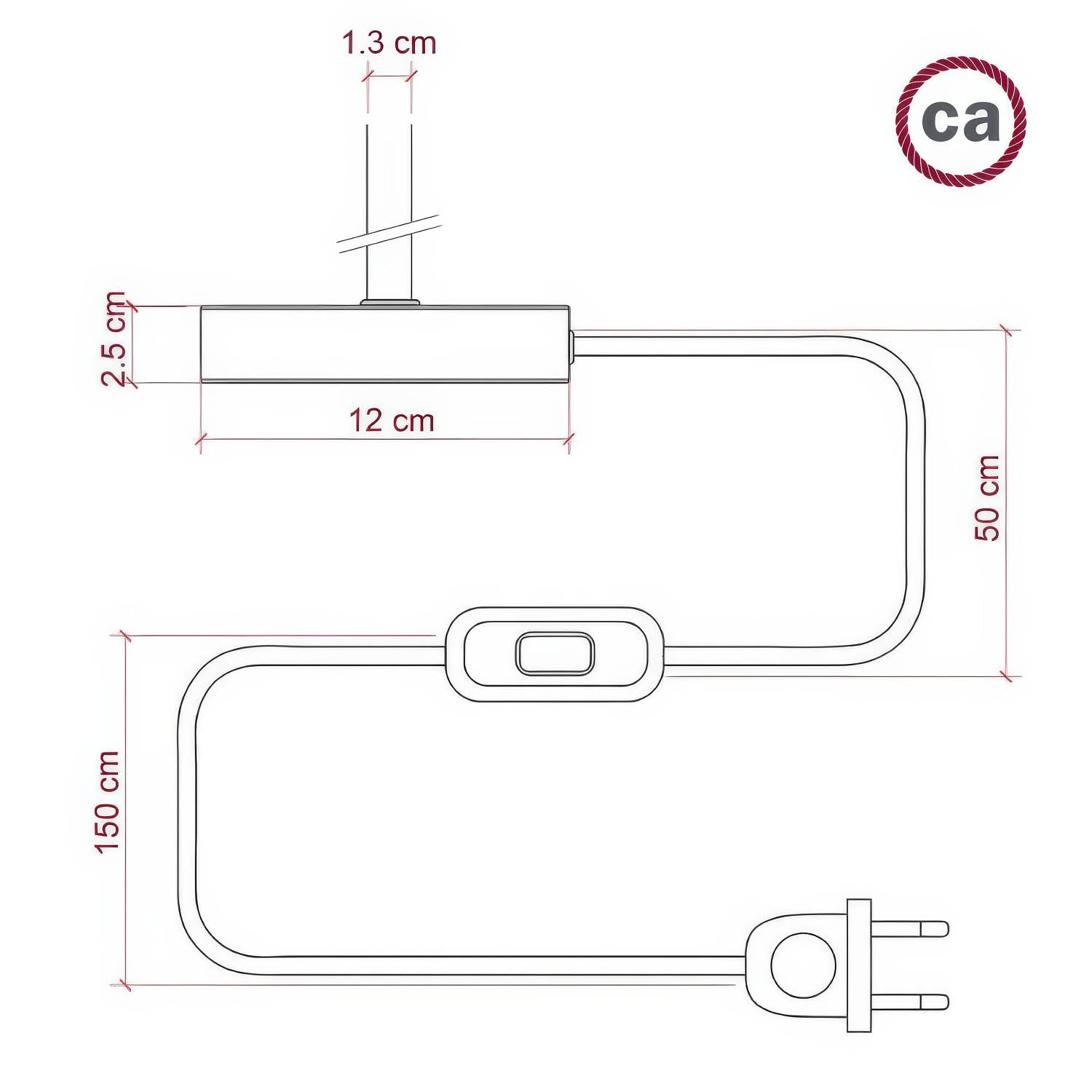 Alzaluce per paralume - Lampada da tavolo in metallo - Cromo 5 cm