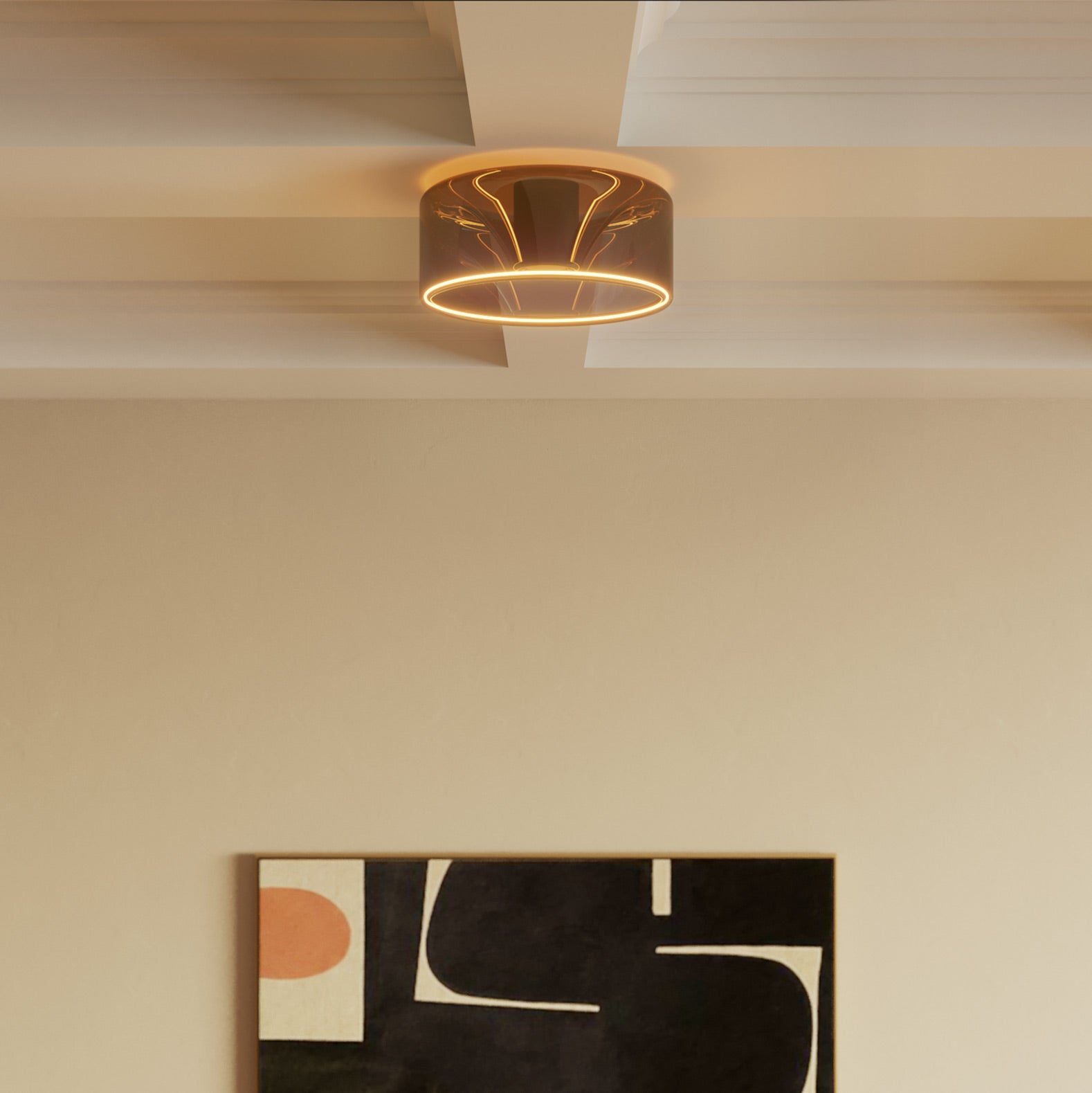 Applique con lampadina Ghost smoky - Nero